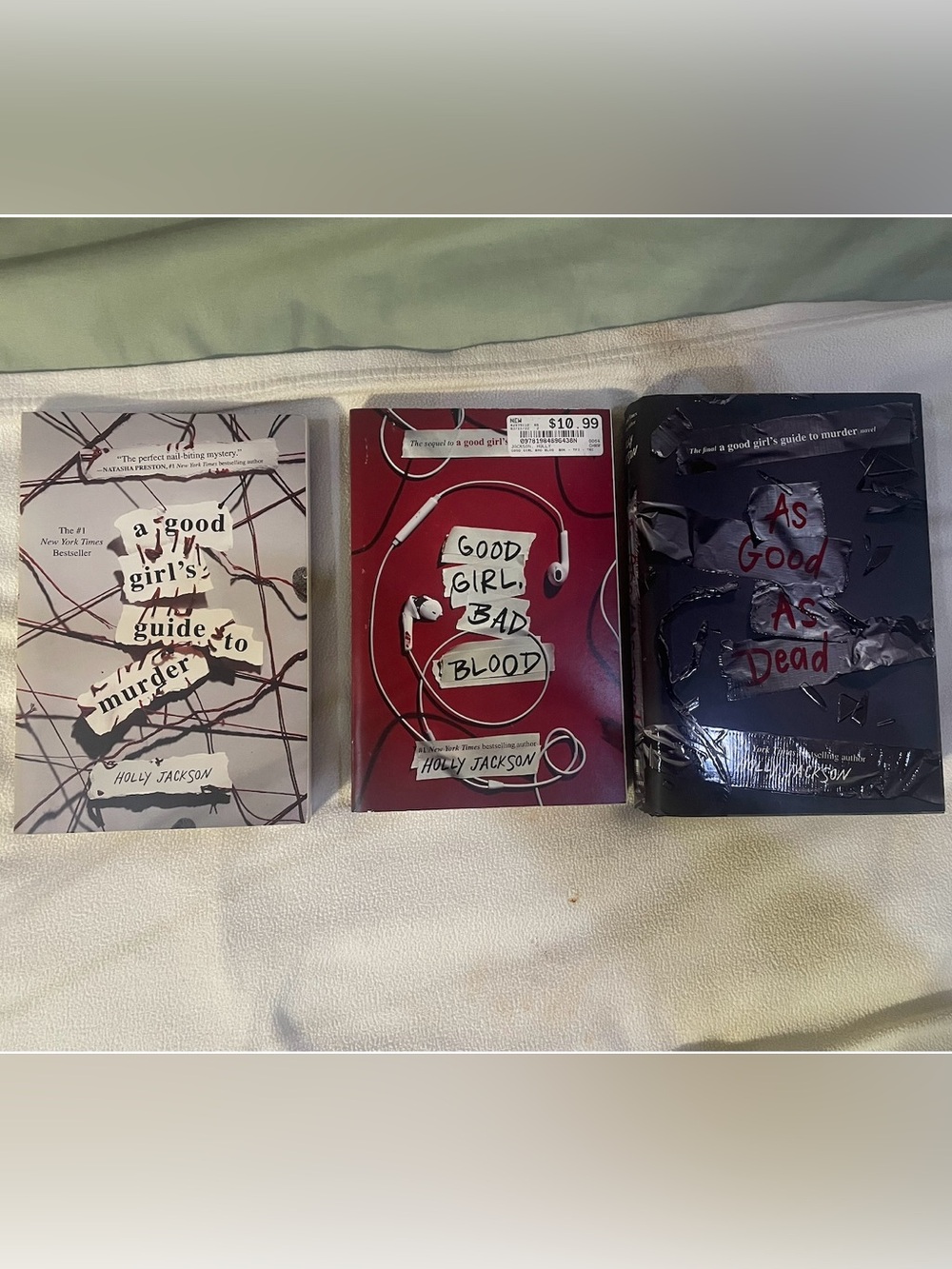 Holly Jackson YA Mystery Trilogy - White, Red, Black Covers
